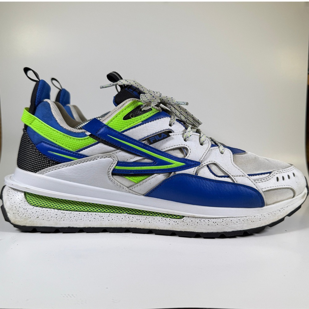 Fila Men's Athletic Shoes Sneakers‎ White Blue Green Size 14
